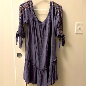 Off Shoulder Boho Floral Dress